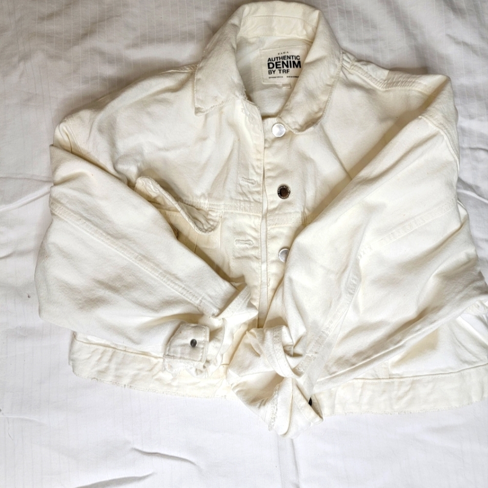 Zara crop denim jacket